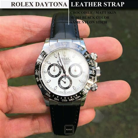 rolex rainbow daytona leather strap|rolex daytona leather strap price.